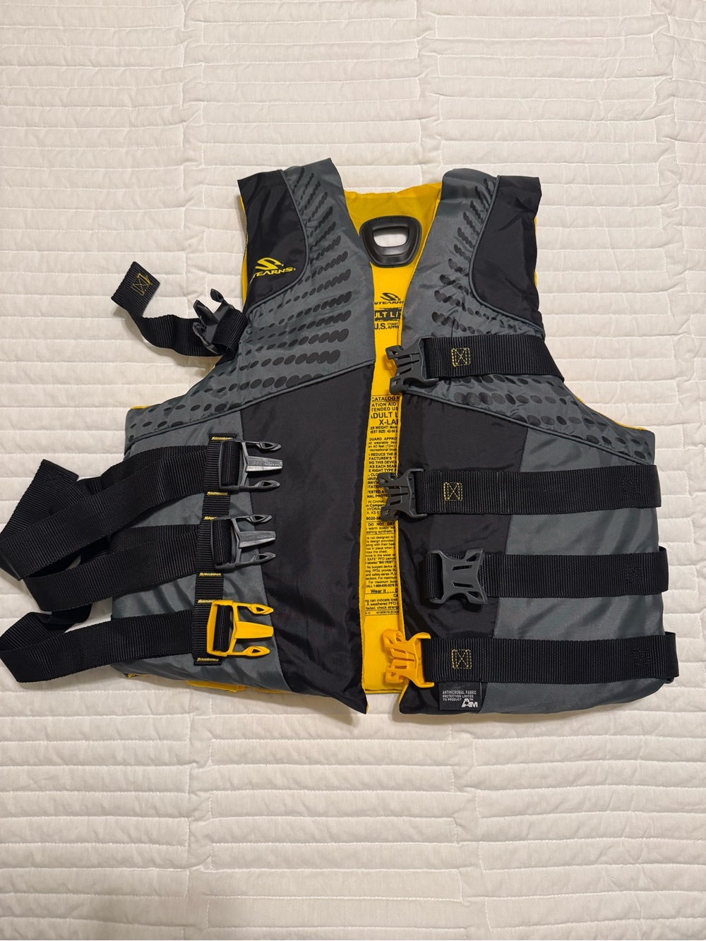Unisex Black & Yellow Neoprene Life Jacket